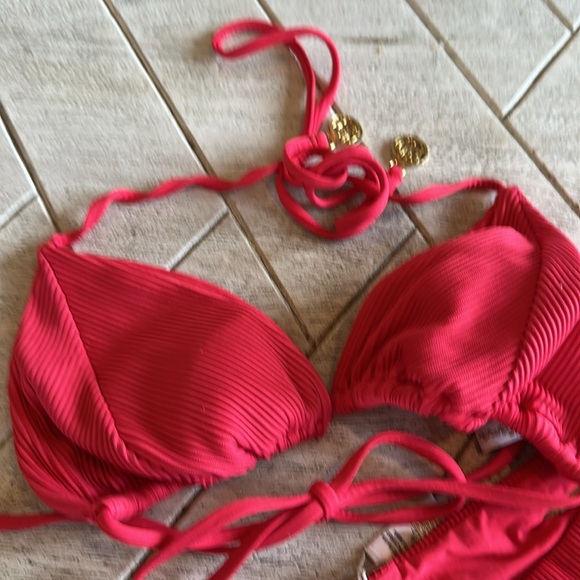 LIKE NEW LULI FAMA hot tropics TRIANGLE brazilian TOP ONLY  in lava red - Picture 5 of 6
